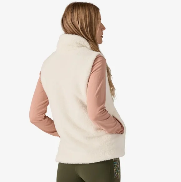 Patagonia Los Gatos Fleece Vest White Sherpa Full Zip Size M - Picture 12 of 14